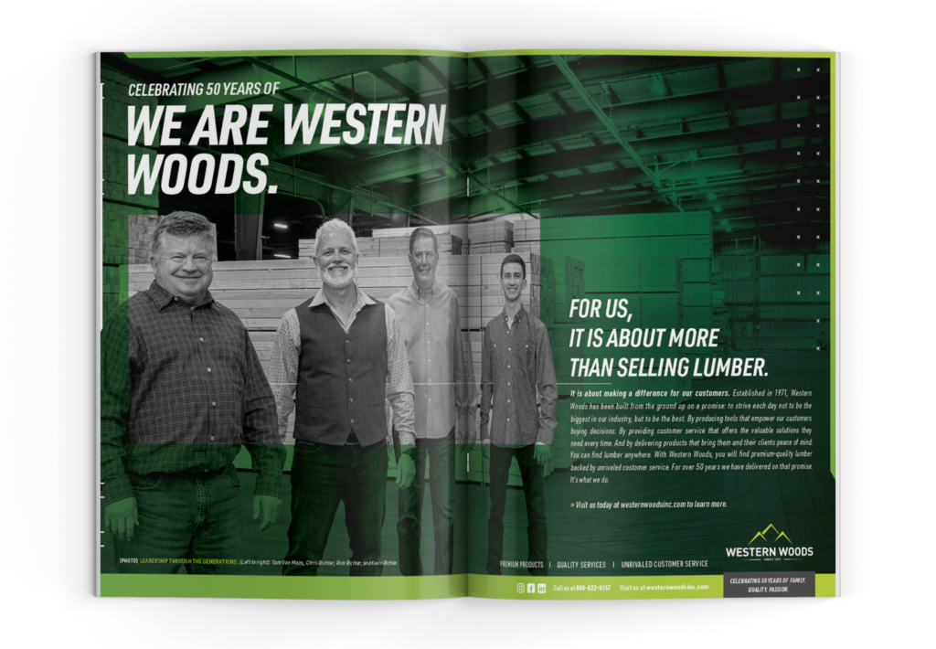 October 2021 Western Woods Product Ad. Featured in The Merchant Magazine.